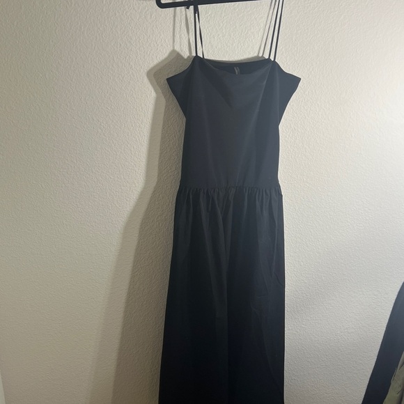 BY ANTHROPOLOGIE SQUARE-NECK TWOFER MIDI DRESS size L - Picture 8 of 13